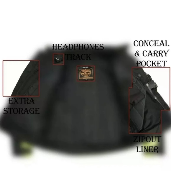 Motorcycle jacket - with Armor, reflective, zip-out liner - Picture 4 of 12
